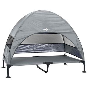 vidaXL Hochgelegtes Hundebett Hellgrau 127 x 81 x 108 cm