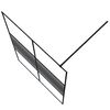 vidaXL Duschwand f&uuml;r Begehbare Dusche Schwarz 140x195 cm ESG-Glas Klar