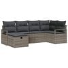 vidaXL Gartensofa-set 6 stk. Grau Poly-Rattan