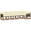 vidaXL Outdoor-Sofagarnitur mit Kissen 6 pcs Natur und Creme