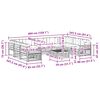 vidaXL Outdoor-Sofagarnitur mit Kissen 10 pcs Nat&uuml;rlich und Hellgrau