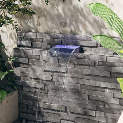 vidaXL Wasserfall-Element mit RGB LEDs Acryl 30 cm