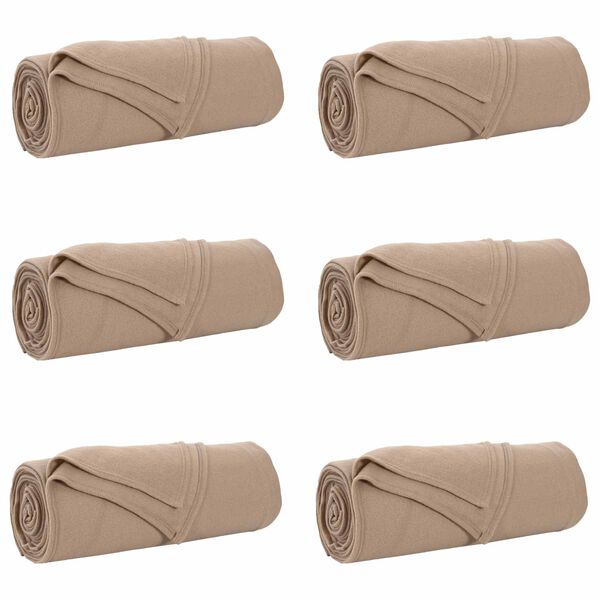 vidaXL Wohndecken 6 pcs Kamel 280 x 210 cm Fleece