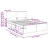 vidaXL Bettrahmen mit Kopfteil Beton Grau 150 x 200 cm Holzwerkstoff