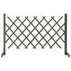 vidaXL Garten-Rankzaun Grau 120x90 cm Massivholz Tanne