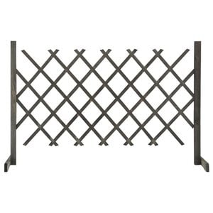 vidaXL Garten-Rankzaun Grau 120x90 cm Massivholz Tanne