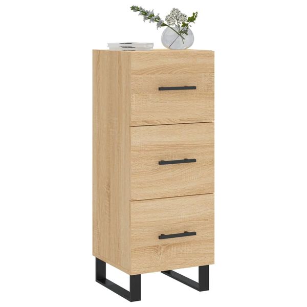vidaXL Sideboard Sonoma-Eiche 34,5x34x90 cm Holzwerkstoff