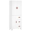 vidaXL Highboard Wei&szlig; 69,5x34x180 cm Holzwerkstoff