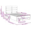 vidaXL Bettrahmen Artisan-Eiche 120 x 190 cm Holzwerkstoff
