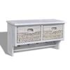 vidaXL Wandregal Wei&szlig; 60x23,5x33 cm Paulownia Holz