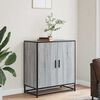 vidaXL Sideboard Grau Sonoma 68x35x76 cm Holzwerkstoff und Metall