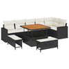 vidaXL Gartensofa-set 9 pcs Schwarz Poly-Rattan