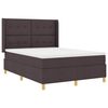 vidaXL Boxspringbett mit Matratze Braun 140 x 190 cm Stoff
