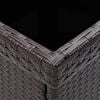 vidaXL 5-tlg. Garten-Essgruppe Poly Rattan und Hartglas Braun