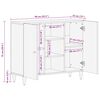 vidaXL Sideboard 90x33x75 cm Massivholz Mango