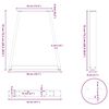 vidaXL Esstischbeine V-Form 2 Stk. Schwarz 50x(72-73,3) cm Stahl