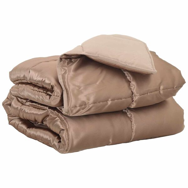 vidaXL Ganzjahresbettdecke Gold 220 x 240 cm Satin und Mikrofaser