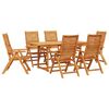 vidaXL Garten Essgruppe 7 pcs Braun Massivholz Akazie