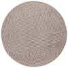 vidaXL Innen- und Au&szlig;enteppich PALMERAS Beige &Oslash; 120 CM Polyester