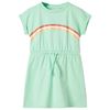 Kinderkleid mit Kordelzug Knallgr&uuml;n 92