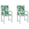 vidaXL R&uuml;ckenst&uuml;tzkissen Blatt 2 pcs Blattmuster 100 x 50 x 3 cm