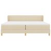 vidaXL Boxspringbett mit Matratze Creme 200 x 200 cm Stoff