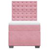 vidaXL Boxspringbett mit Matratze Rosa 90x200 cm Samt