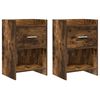 vidaXL Nachttische 2 pcs Ger&auml;ucherte Eiche 40 x 30 x 60 cm