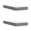 vidaXL Boxspringbett mit Matratze Taupe 200x200 cm Stoff