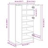 vidaXL Schuhschrank Betongrau 59x35x100,5 cm Holzwerkstoff