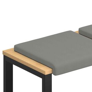 vidaXL Bankkissen 4 stk. Strukturiertes Samt Dunkelgrau Tiefe 35 cm