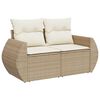 vidaXL Gartensofa-set 12 pcs Beige Poly-Rattan