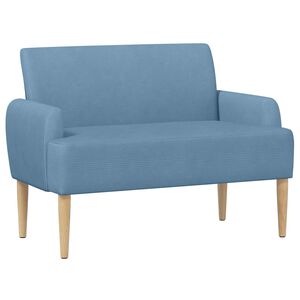 vidaXL Zweisitzer mit Knopfheftung Blau 116 x 67 x 81 cm Cordstoff