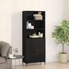vidaXL Highboard Schwarz Eichen-Optik 69,5 x 34 x 180 cm Holzwerkstoff