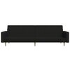 vidaXL Schlafsofa 2-Sitzer Schwarz Stoff