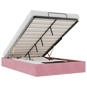 vidaXL Ottoman-Bett ohne Matratze Rosa 120x190 cm Samt