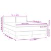 vidaXL Boxspringbett mit Matratze & LED Rosa 160x210 cm Samt