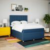 vidaXL Boxspringbett mit Matratze Blau 140x200 cm Stoff