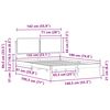 vidaXL Bettgestell mit gepolstertem Kopfteil Dunkelgrau 135 x 190 cm