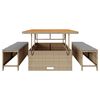 vidaXL Garten Essgruppe Beige Poly Rattan