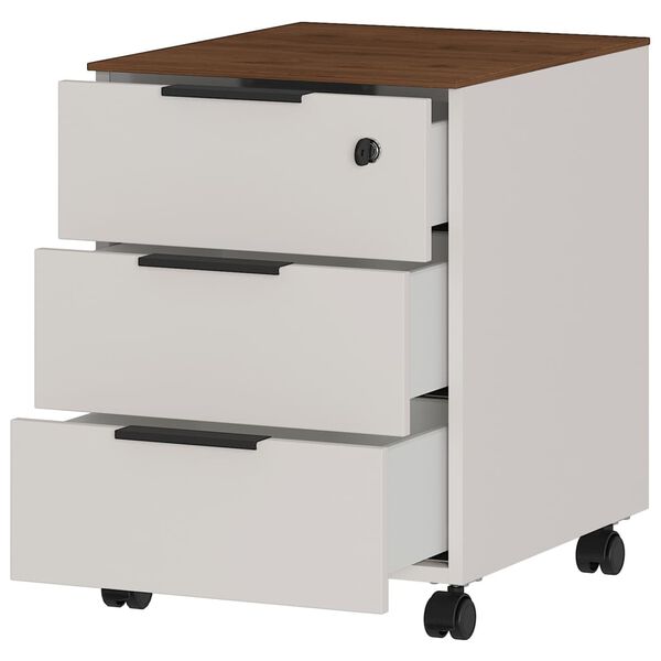 Germania Rollschrank GW-Ancona 51x41x55 cm Kaschmir und Nussbaum