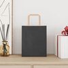 vidaXL Papiertragetaschen 250 Stk. mit Henkeln Schwarz 18x8x22 cm