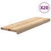 vidaXL Treppenstufen 20 Stk. Unbehandelt 80x30x2 cm Massivholz Eiche