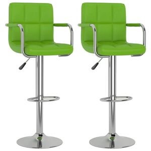 vidaXL Barhocker 2 Stk. Gr&uuml;n Kunstleder