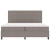 vidaXL Boxspringbett mit Matratze mit LED Taupe 200 x 200 cm Stoff