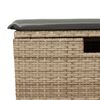 vidaXL 9-tlg. Garten-Sofagarnitur mit Kissen Beige Poly Rattan