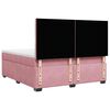 vidaXL Boxspringbett mit Matratze Rosa 180x200 cm Samt