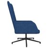 vidaXL Relaxsessel mit Hocker Blau Stoff