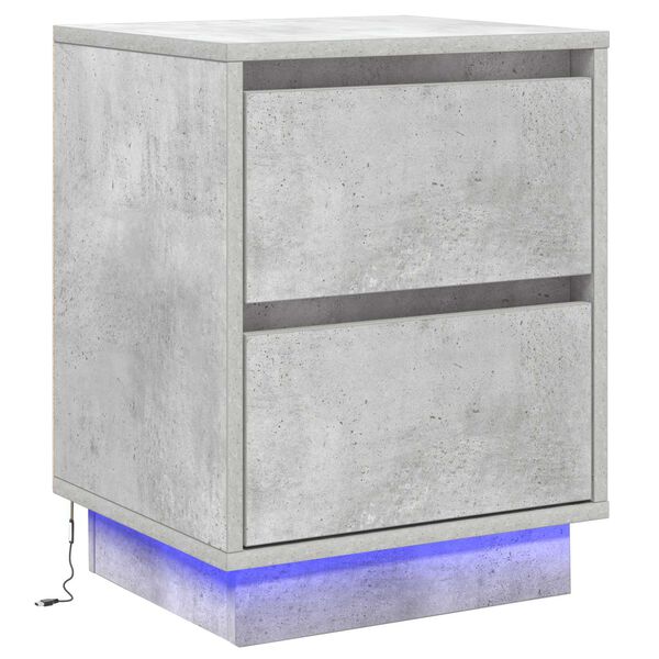 vidaXL Nachttisch Beton Grau 39 x 34,5 x 50 cm Holzwerkstoff