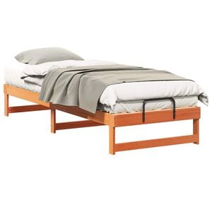 vidaXL Bettrahmen Braun 80 x 210 cm Massives Kiefernholz